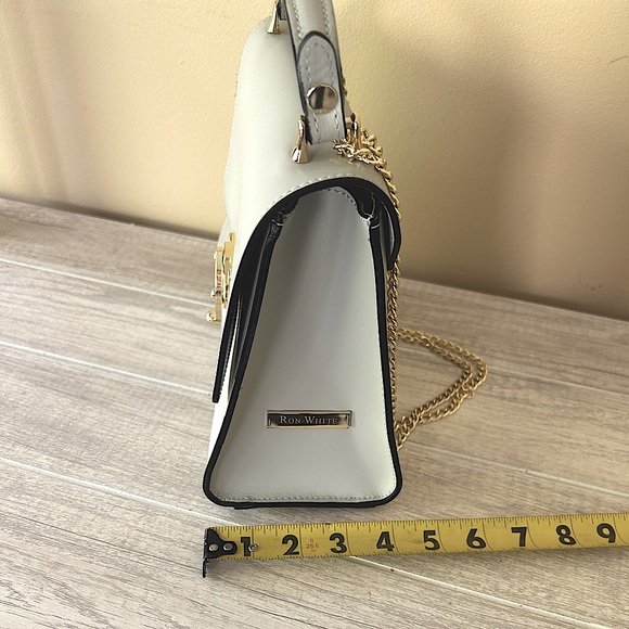 Designer RON WHITE top handle Shoulder Bag - Picture 11 of 14